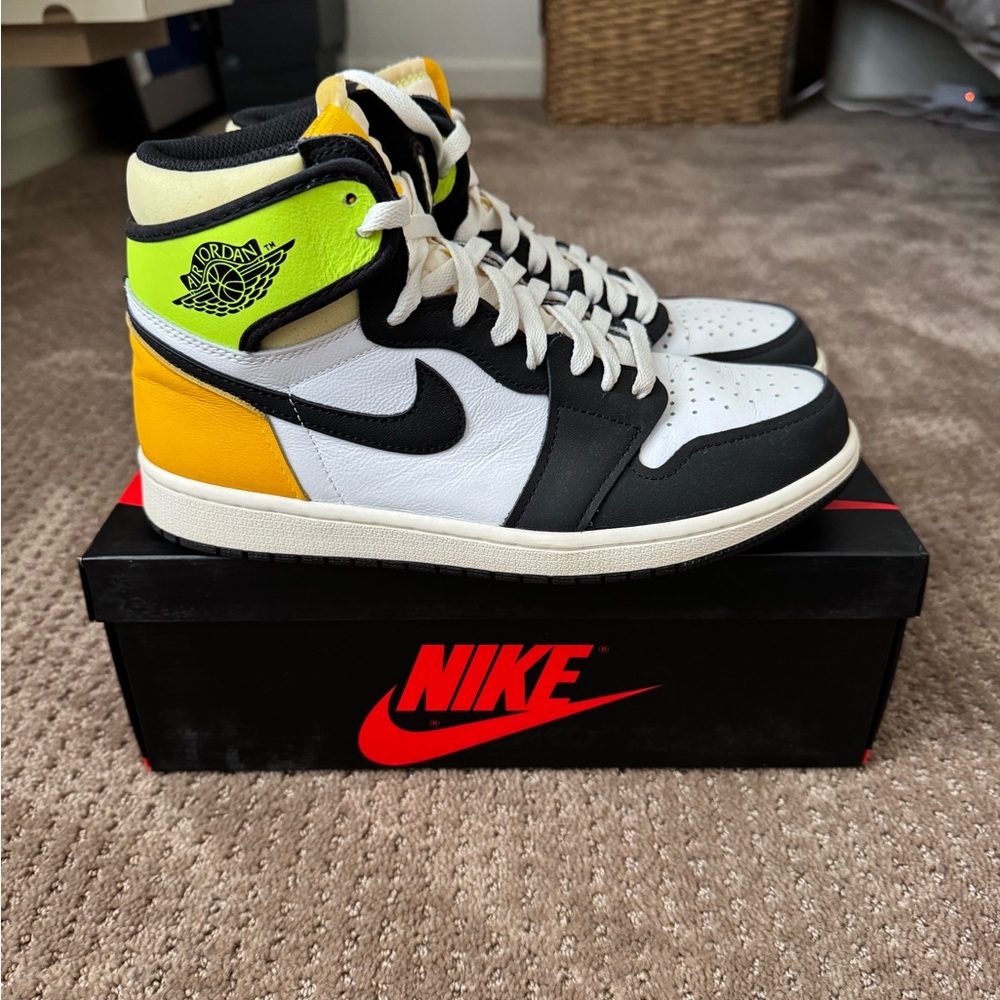 Nike Black and Yellow High-Top Sneakers